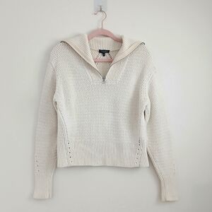rag & bone Fisherman Knit Cream Sweater